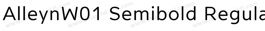 AlleynW01 Semibold Regular字体转换